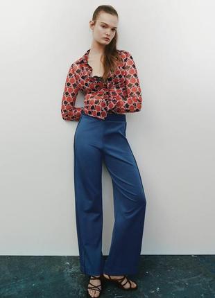Новые ровные плотные брюки zara