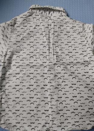 Стильна цікава рубашка сорочка з вусами special collection  р.104-1103 фото