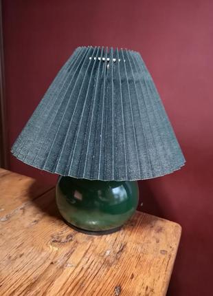 Нічник темнозелена настільна лампа світильник