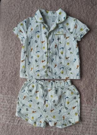 Летний костюм рубашка шорты 6-9 мес
