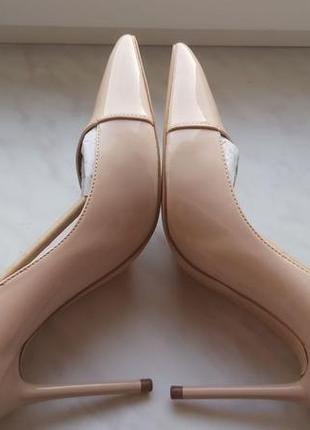 Туфли женские zara, экокожа, размер 37, (может подеть на 36,5), цвет пудровый беж2 фото
