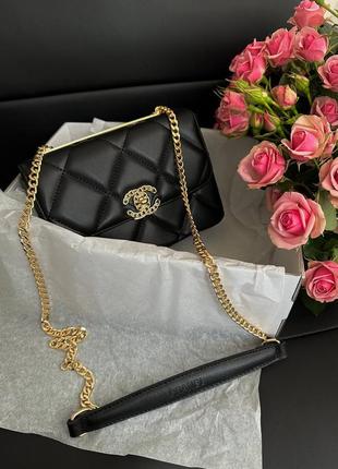 Сумка chanel black gold3 фото