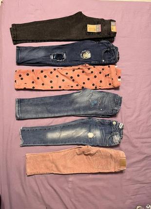 Стрейчевые джинсы ( джеггинсы) на девочку 104-110 см 4-5 лет4 фото