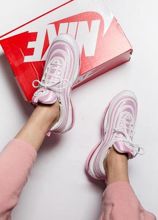 Шикарні жіночі кросівки nike air max 97 рожевого кольору (весна-літо-осінь)😍6 фото