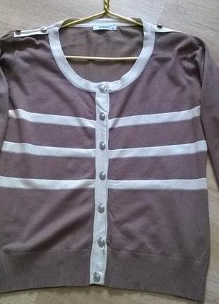 Нарядная кофточка в белую полосочку на 50-52р.