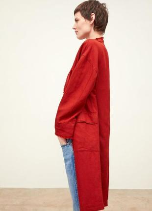 Zara полегшене пальто кардиган зі змішаного льону2 фото
