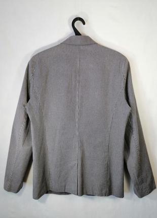 Пиджак smog блейзер серого цвета в вертикальную полоску m3 фото