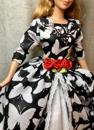 Одежда для кукол барби, бальное платье4 фото