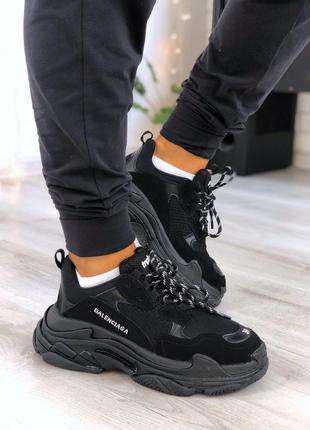 Кросівки balenciaga triple s gray red blue кроссовки