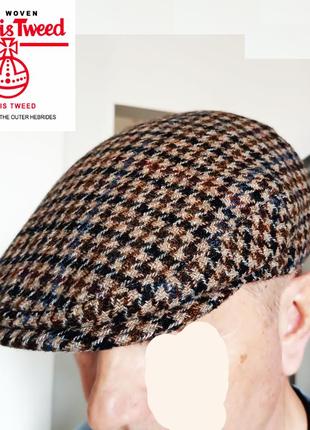 Кепка harris tweed оригинал. англия. не носилась, не одевалась 100% шерсть. шапка. фуражка6 фото