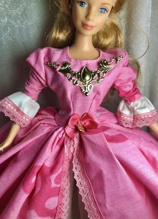 Одежда для кукол барби, бальное платье с принтом barbie4 фото