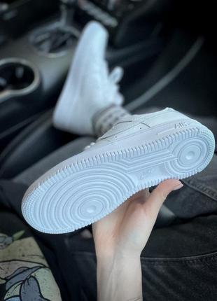 Nike air force 1 low white 🔺 женские кроссовки найк еир форс белые5 фото