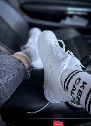 Nike air force 1 low white 🔺 женские кроссовки найк еир форс белые7 фото