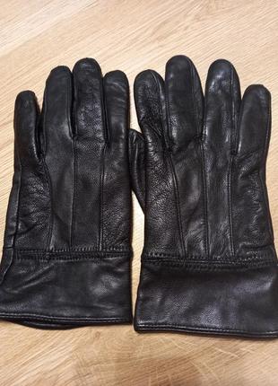 Чоловічі, шкіряні перчатки, thinsulate,  розмір s-m.