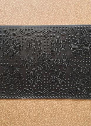 Гумовий килимок під двері 35,5см*55,5см чорний килимок придверний1 фото