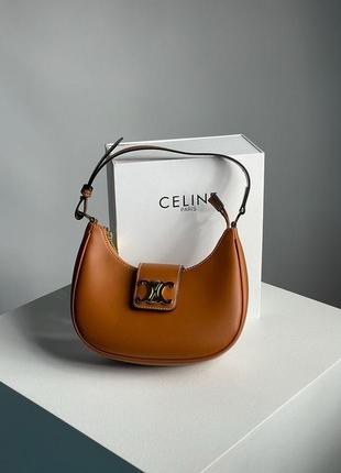 Celine medium ava triomphe bag in smooth calfskin tan2 фото