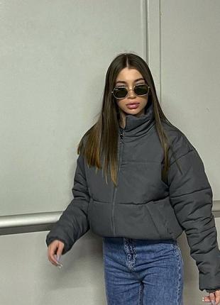 Жіноча коротка зимова куртка дутик8 фото