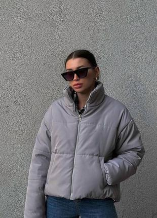 Жіноча коротка зимова куртка дутик3 фото