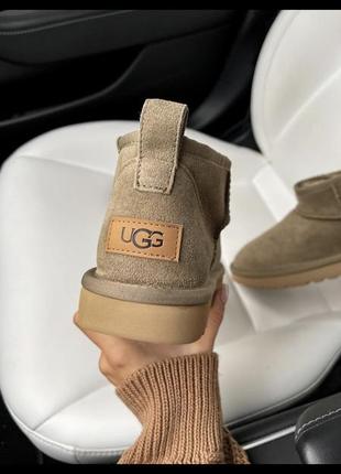 Ugg ultra mini beige7 фото