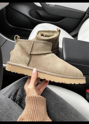 Ugg ultra mini beige9 фото