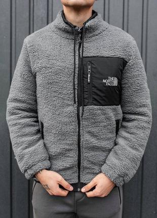 Крутая мужская куртка хорошего качества стильная серого цвета7 фото