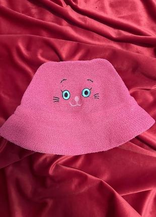 Детская розовая шапка пельменя панама летняя