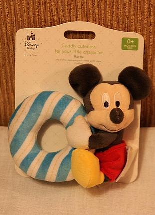 Игрушка-погремушка комфортер микки маус. disney. оригинал. 2
