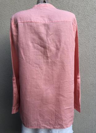 Льняная блуза,рубаха в этно,деревенский стиль,лен100%,f&f-linen collection,большой размер7 фото