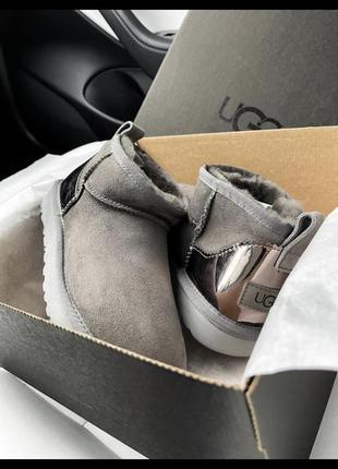 Ugg ultra mini grey2 фото