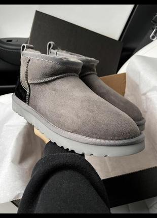 Ugg ultra mini grey7 фото