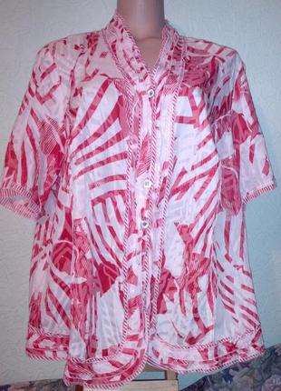 Велика батистовая блуза для пампушок,56-60разм.,walbusch,пог-69см
