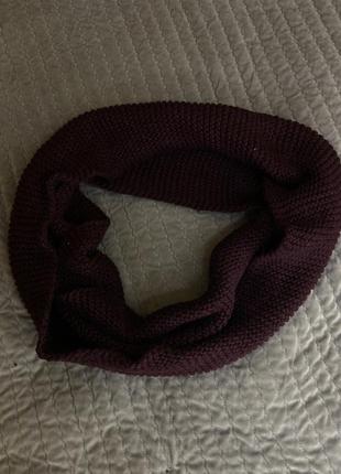 Бородовий в'язаний теплий хомут шарф баф