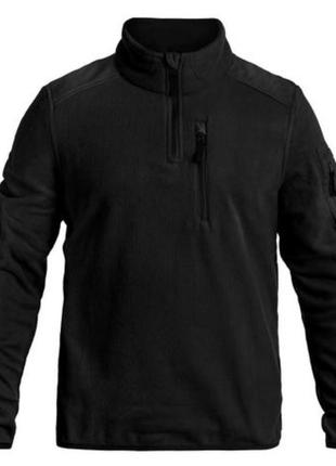 Флісова кофта brandit fleece troyer ripstop - black