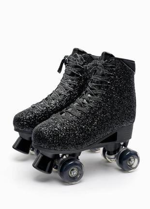 Роликовые коньки roller skates rhinestone zara