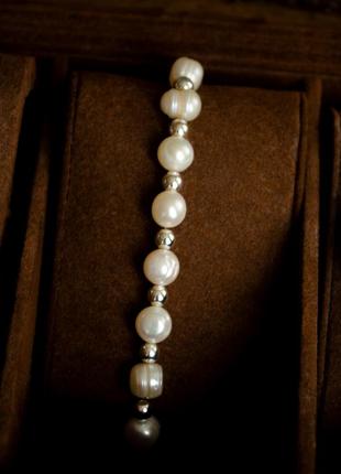 Модний браслет із перлів і гематиту