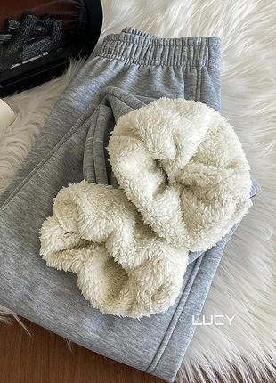 Теплые женские брюки на меху luc-4993 фото
