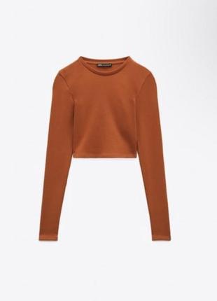 Оранжевый топ zara