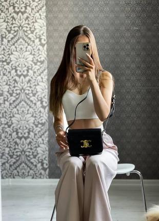 Чорна шкіряна сумка celine2 фото