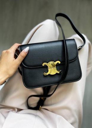 Чорна шкіряна сумка celine6 фото