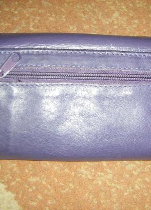 Кожаный фиолетовый кошелек fabretti2 фото
