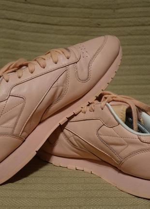 Класичні шкіряні кросівки reebok Tape classic leather теплого рожевого кольору 39 р.