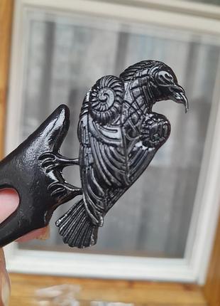 Крутая палочка шпилька для волос ворон