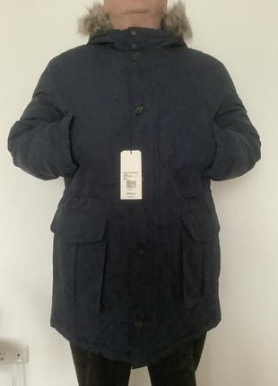 Темно-синяя зимняя куртка парка ben sherman p.xxl новая с бирками2 фото
