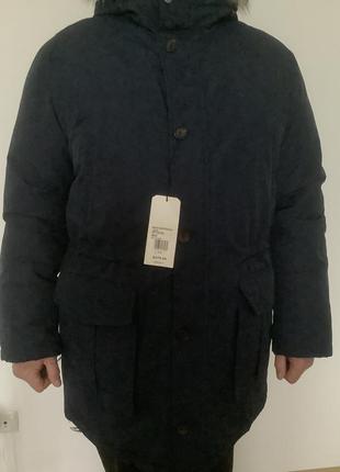 Темно-синяя зимняя куртка парка ben sherman p.xxl новая с бирками3 фото