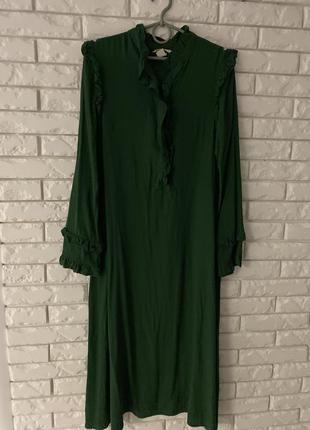 Хорошее платье длинное вискоза зеленое 10 м3 фото