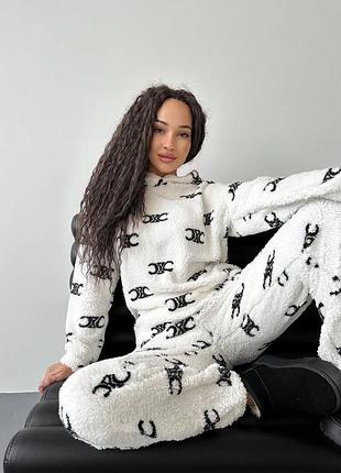 Трендовый теплый костюм из меха тедди🪐