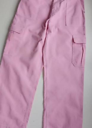 Рожеві джинси карго р.10-11 років