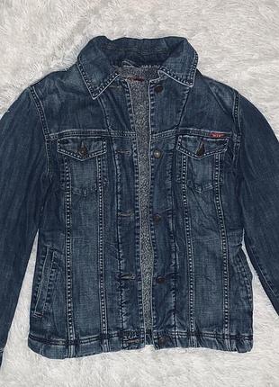 Джинсовый пиджак h.i.s размер m утеплённый