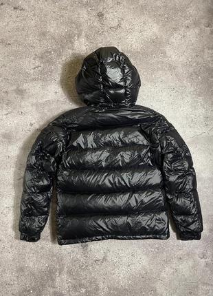 Moncler глянцевий чорний пуховик2 фото