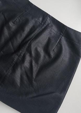 Черная юбка экокожа р.146 фото